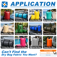 Rouleau de bâche en PVC enduit 1000D, tissu imperméable avec surface de soudure haute fréquence pour sacs de voyage, sacs à dos et sacs marins d'extérieur