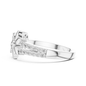 Anillo de Compromiso Infinito de Plata de Ley 925 con Diamante Moissanita de Corte Redondo, Anillo de Boda para Mujer, Anillo de Promesa Eterna - Product Image 4