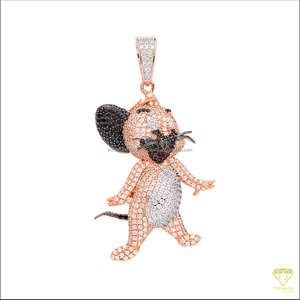 Personaje de dibujos animados hecho a medida colgante 925 Plata Iced VVS laboratorio crecido diamante rodio Hip Hop fiesta joyería accesorio - Product Image 2