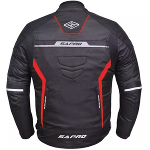 เสื้อแจ็คเก็ตมอเตอร์ไซค์ผู้ชาย Sapro สีดำแดง แขนยาว กันน้ำ ใส่ได้ทุกฤดู - Product Image 2