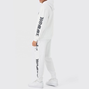 100% coton personnalisé pull hommes de haute qualité imprimé survêtements survêtements Jogging costumes décontracté mode Streetwear survêtements - Product Image 2