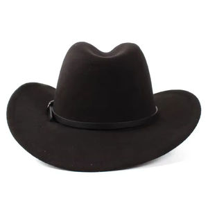 Sombrero de Vaquero Unisex de Cuero Vacuno, Ajustable, para Deportes al Aire Libre en Otoño e Invierno, para Hombre - Product Image 1