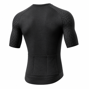 Wholesale Custom Logo Summer Polyester/Spandex Comfortable <b>Cycling</b> Jersey Short Sleeves Breathable Road Bike Men's Heat-Transfer - Product Image 4
