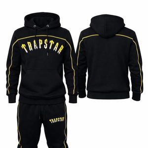 Chándal Deportivo Atlético para Hombre de Último Estilo, Traje Deportivo Cálido de Algodón y Poliéster de Alta Calidad, Chándales Elásticos con Cordón Ajustable de Moda - Product Image 1