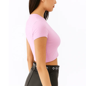 Camiseta Corta Sexy Y2K Personalizada para Mujer, Estilo Urbano, con Estampado Digital, de Algodón, para Club - Product Image 3