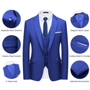 New Arrival High Quality Luxury 2 Piece Men's Wedding <b>Suit</b> Direct Factory Supplier Casual Wear Men Wedding Pant Coat Set - Product Image 3