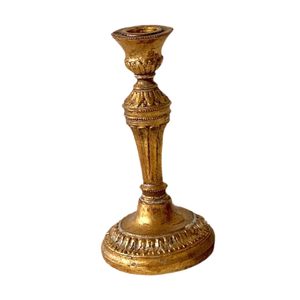 Gold Aluminium Pillar Candle Holder <b>Small</b> Desktop Candle Stand for Dinner Table Party & Living Room Decor At Export from india - Product Image 1