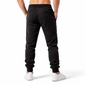 กางเกงวอร์มขายาวสีดำสำหรับผู้ชาย พิมพ์ลายกราฟิก ผ้าฝ้ายผสม ทรงเข้ารูป สตรีทแวร์ กางเกงลำลองมีกระเป๋าแบบมีเชือกผูก - Product Image 2