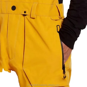 Combinaison de travail imperméable jaune pour homme, pantalon à bretelles en polyester, bretelles réglables, uniforme robuste - Product Image 4