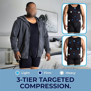 Unisex Compression Bodysuit Sleeveless Scoop Neck Solid Black Plus Size Seamless Sports <b>Jumpsuit</b> - Product Image 3
