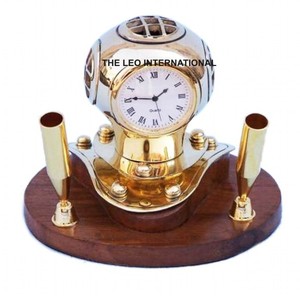 Portaplumas y Portalápices de Mármol Dorado de Lujo, Decoración de Mesa, Venta al por Mayor y Proveedores, Forma Redonda - Product Image 2