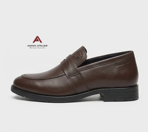 Asken Atelier <b>Men's</b> Lightweight Genuine Leather Round Toe Slip-On Loafers <b>for</b> <b>Party</b> Wear All Seasons Anti-Slippery - Product Image 3