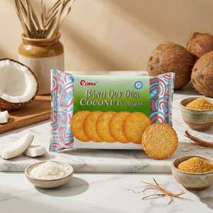 ขนมขบเคี้ยวทรงกลมหวานกรอบแครกเกอร์มะพร้าว160กรัมจำนวนมาก ODM - Product Image 1