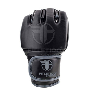Gants de MMA en cuir légers et respirants sur mesure avec fermeture auto-agrippante - Gants d'entraînement FITLETIQO SPORTS pour adultes - Product Image 2