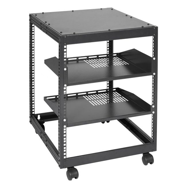 23 40 Adjustable Depth Free Standing Wall Mount 12U Open Frame Server Rack with 4 Post AV Cas Network Cabinets