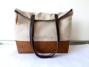 Sac fourre-tout en cuir et toile vintage, sac à bandoulière brodé, imperméable, grande capacité, durable, pour voyage, travail et shopping - Product Image 4