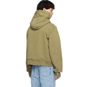 Sweat à capuche vintage en molleton 100 % coton épais, personnalisé OEM, pour homme, imprimé en sérigraphie, avec fermeture éclair et boutons, pour l'hiver, numérique - Product Image 3