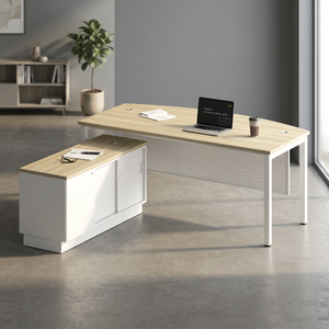 Bureau de direction moderne en acier robuste, autoportant, usage commercial, 7 options de rangement, assemblage DIY - Product Image 6