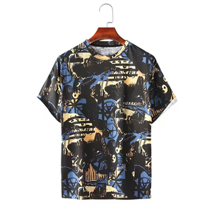 T-shirts pour hommes à sublimation, écologiques, respirants, à séchage rapide, personnalisables, de haute qualité, mode estivale - Product Image 1