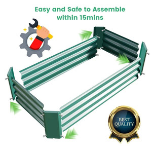 กระถางปลูกต้นไม้ยกพื้นแบบคลาสสิกน้ำหนักเบาสำหรับขายส่ง ทำจากเหล็กชุบสังกะสี ทนทาน เป็นมิตรกับสิ่งแวดล้อม ประกอบง่าย เหมาะสำหรับปลูกดอกไม้กลางแจ้ง - Product Image 6