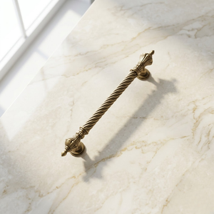 Poignée de porte robuste en laiton massif HI SAFE 36 pouces |   Poignée d'entrée robuste en laiton antique moderne pour porte principale extérieure - Product Image 2