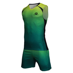 Stylish 100% Polyester Sleeveless V-neck Volleyball Uniform with Customizable Team <b>Names</b> for School Teams & Sports Clubs - Product Image 3