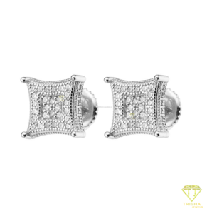 Boucles d'oreilles tendance en moissanite et diamant, argent sterling 925, bijoux scintillants de créateur pour femmes - Product Image 5