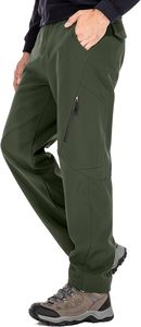 Pantalones Cargo Impermeables Verde Oscuro para Hombre con Bolsillos con Cremallera y Tecnología Gore-Tex para Actividades al Aire Libre - Product Image 2