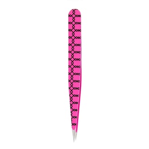 Pince à épiler de précision rose en acier inoxydable durable à pointe lisse avec emballage écologique pour les sourcils, longueur 10 mm - Product Image 3