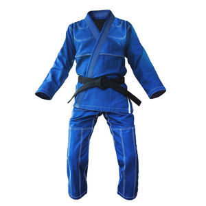 Combinaisons de karaté respirantes pour hommes, couleur bleue, tissu en coton pour arts martiaux, combinaisons de Muay Thai, Jiu Jitsu, uniforme de karaté pour Kick Boxing - Product Image 3