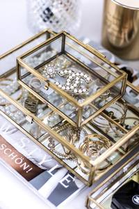 Metal & Glass Jewelry <b>Box</b> With Metal Frame For Jewelry Organizers And Storage Use Customized Glass Boxes - Product Image 2