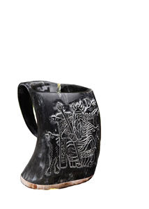 แก้วลายควายแบบอเมริกันทำด้วยมือแบบชาวอาเกตแก้วแบบไวกิ้งรูปเขาสัตว์ในสไตล์การเดินเรืองานฝีมือตามธรรมชาติ - Product Image 6