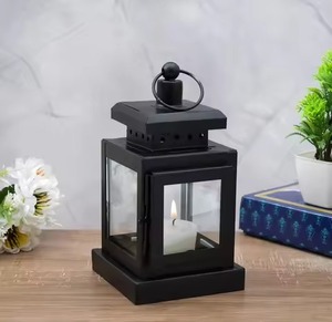 Lanterne en métal de qualité supérieure, porte-bougie décoratif, décoration de table pour mariage, jardin, patio, restaurant, hôtel, maison - Product Image 1