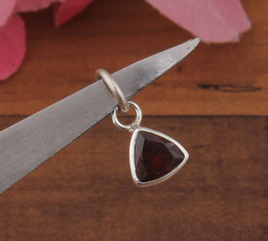 Collar de Plata de Ley 925 con Granate Rojo Natural Vintage, Joyería de Piedras Preciosas Marrones Genuinas al por Mayor, Regalo de Joyería Fina - Product Image 3