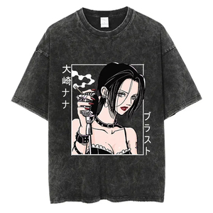 เสื้อยืดสตรีทแวร์พิมพ์ลายปลาญี่ปุ่นแบบกำหนดเองสำหรับ OEM ผ้าฝ้ายทรงหลวมขนาดใหญ่พิเศษจากซัพพลายเออร์ - Product Image 3