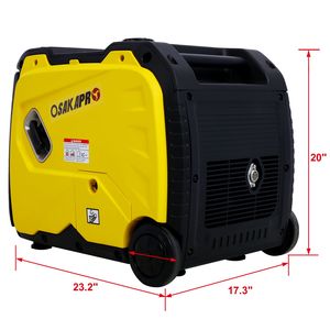 Generatore Inverter Super Silenzioso 4500W, Stazione di Alimentazione Portatile con Avviamento Elettrico, Maniglia Pieghevole e Ruote, 212cc 4 Tempi CARB EPA - Product Image 4