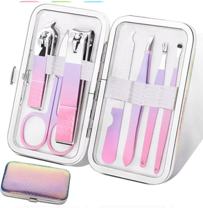 <b>Nail</b> Clipper Set – 7pcs Colorful Professional Stainless Steel Portable Travel Grooming <b>Kit</b> - Product Image 3