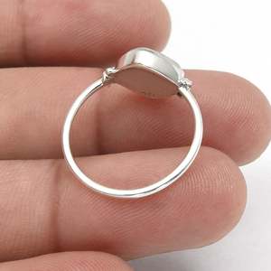 Natural Rainbow <b>Moonstone</b> Gemstone Promise <b>Ring</b> Crafted From 925 Sterling Silver Pretty Bohemian <b>Ring</b> For Wedding Or Gift - Product Image 5