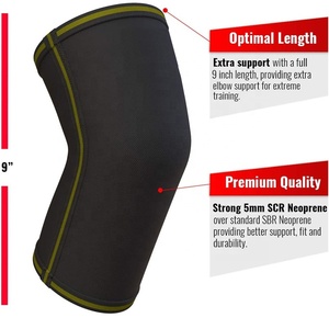 Mangas de soporte de rodilla de codo transpirables de alta resistencia de neopreno de 7mm para levantamiento de pesas entrenamiento físico protección profesional Unisex - Product Image 3