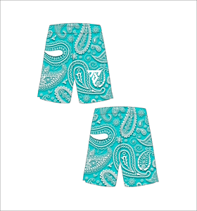 Shorts de Playa para Hombre con Estampado Paisley, Cintura Elástica, Secado Rápido, Estilo Casual - Product Image 1