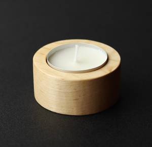 Portavelas Tallado a Mano con Luz LED - Varios Tipos de Madera: Decoración Rústica Navideña - Product Image 2