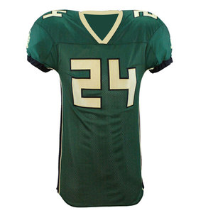 Green V-Neck American Football Jersey with Number 24 and Black Pants Set for Men Adult Athletic Wear Sports Uniform - Product Image 5