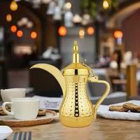 Cafetière Dallah Arabe de Luxe en Laiton, Faite à la Main, Traditionnelle, pour Service Haut de Gamme au Majlis et Décoration de Café Hôtelier