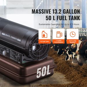 Stufa Portatile a Cherosene da 175.000 BTU con Serbatoio da 13,2 Galloni e Termostato per Uso Efficiente in Garage - Product Image 5