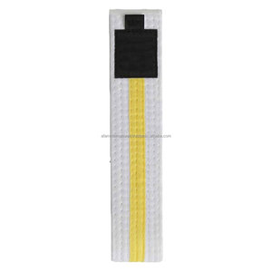 Alta calidad Unisex algodón Judo Karate Bjj Taekwondo cinturones logotipo personalizado impresión para Kung Fu artes marciales clasificación - Product Image 2