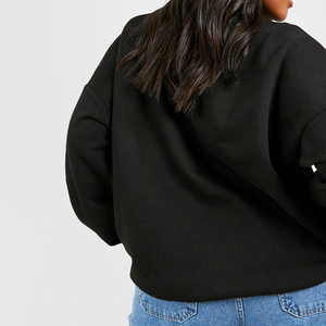 Sudadera Oversize para Mujer, Algodón Grueso, Corte Holgado, Cuello Redondo, Manga Larga, Estilo Casual, Moda Urbana, Cálida - Product Image 5
