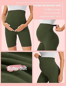 Leggings Cortos de Maternidad Transpirables y Ajustados, de Alta Calidad, con Cintura Elástica Sin Costuras, para Ciclismo y Actividades al Aire Libre, Shorts Sexys - Product Image 4