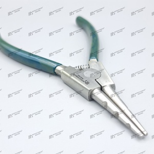 2024ใหม่คีมแยกขาสแตนเลสขนาด17.5ซม. เครื่องมือนกทำด้วยมือสำหรับนกพิราบสัตว์เลื้อยคลานขาส่งเสียงกริ่งซิลิโคนจุ่มสัตว์เลี้ยง - Product Image 2