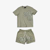 Conjuntos de Ropa de Verano para Hombre, Nuevos, a la Moda, Baratos, de 2 Piezas, con Capucha, 100% Algodón Tejido, Transpirable, Casual, de Manga Corta