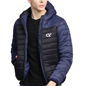 Factory Winter New Arrival <b>Hooded</b> <b>Long</b> Sleeve <b>Puffer</b> Men's <b>Jacket</b> with Customized Front Logo Breathable & Eco-Friendly - Product Image 1